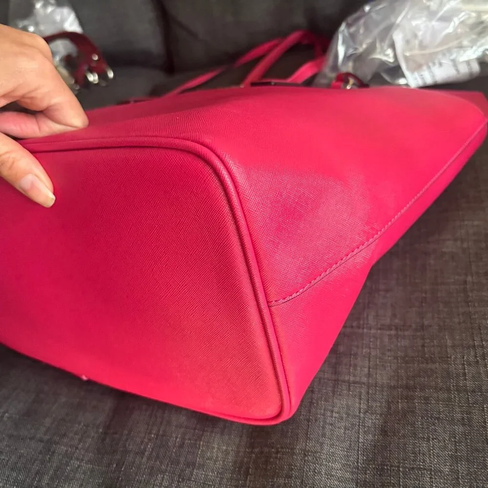 Auth NWOT Marc Jacobs Rare HOT PINK magenta  Sidekick Tote - Picture 11 of 14